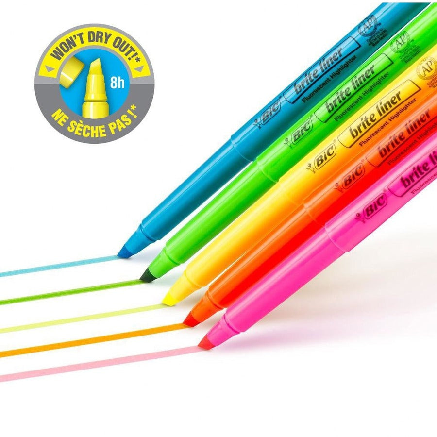 BIC Brite Liner Highlighter, Sold as 1 Box, 12 Each per Box - 3