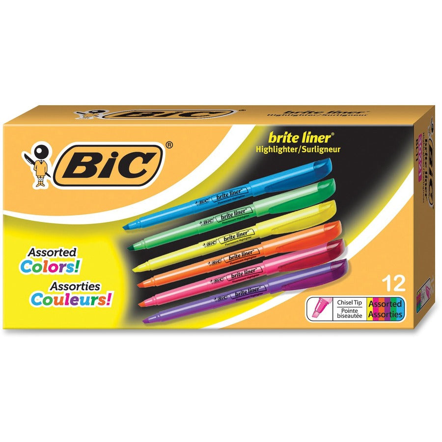 BIC Brite Liner Highlighter, Sold as 1 Box, 12 Each per Box - 6