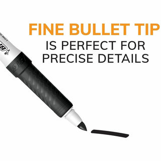 Intensity Low Odor Fine Point Dry Erase Marker, Fine Bullet Tip, Black, Dozen