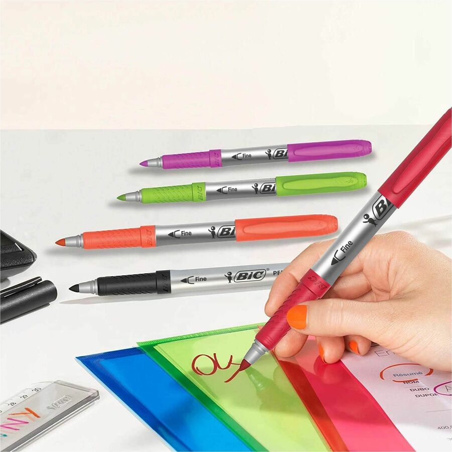 Intensity Fine Tip Permanent Marker, Fine Bullet Tip, Assorted Colors, 12/Set