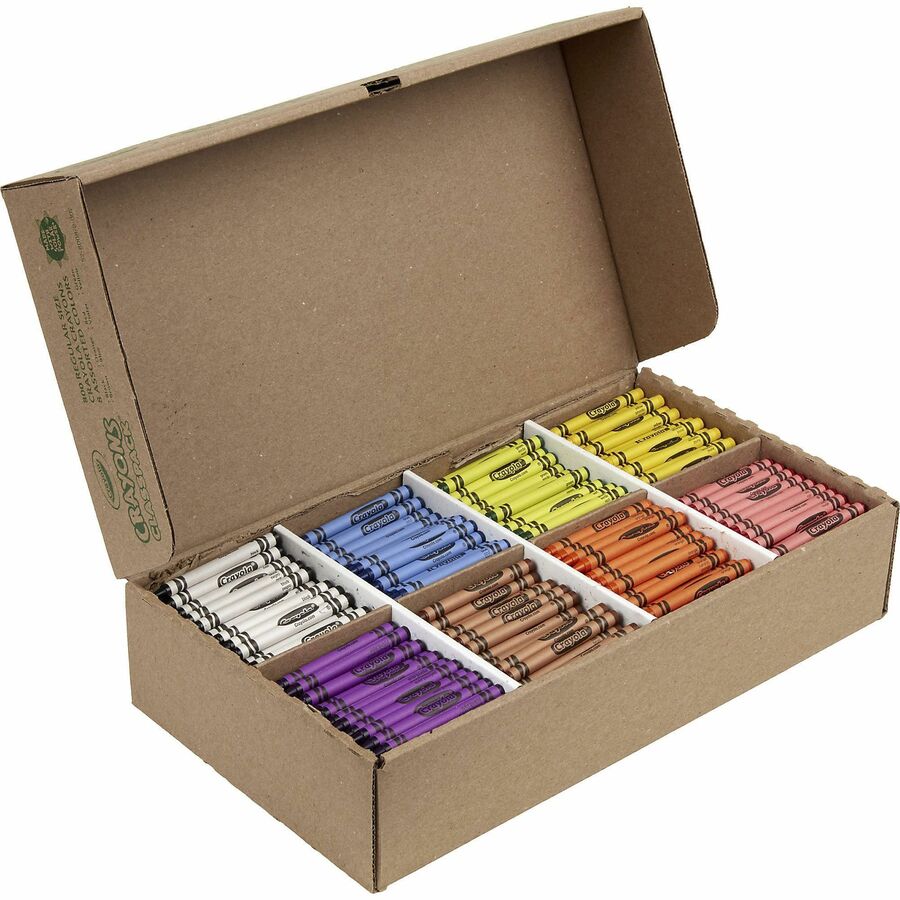 Classpack Regular Crayons, 8 Colors, 800/Box