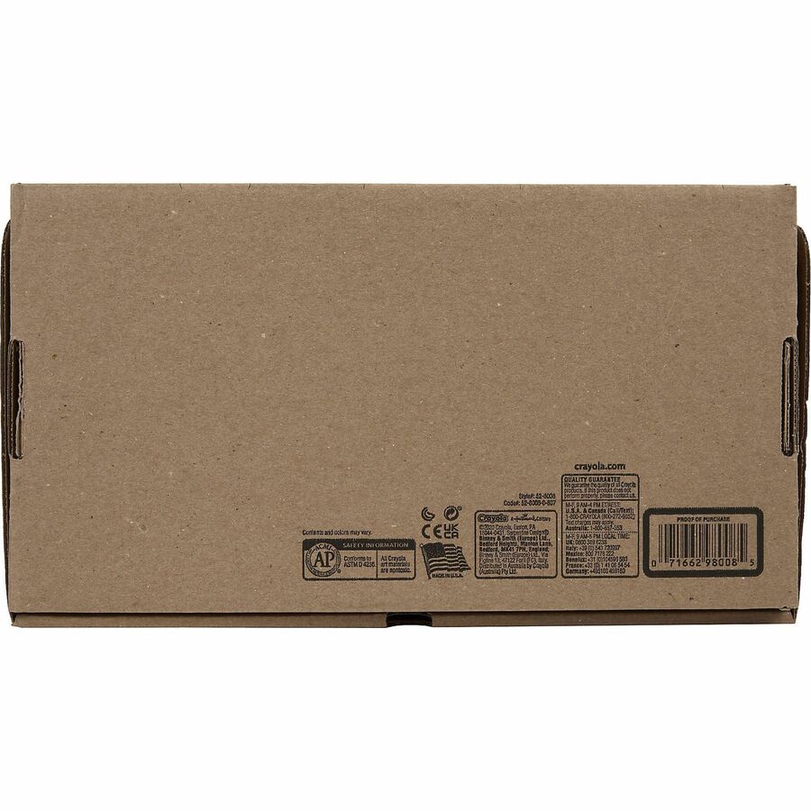 Classpack Regular Crayons, 8 Colors, 800/Box