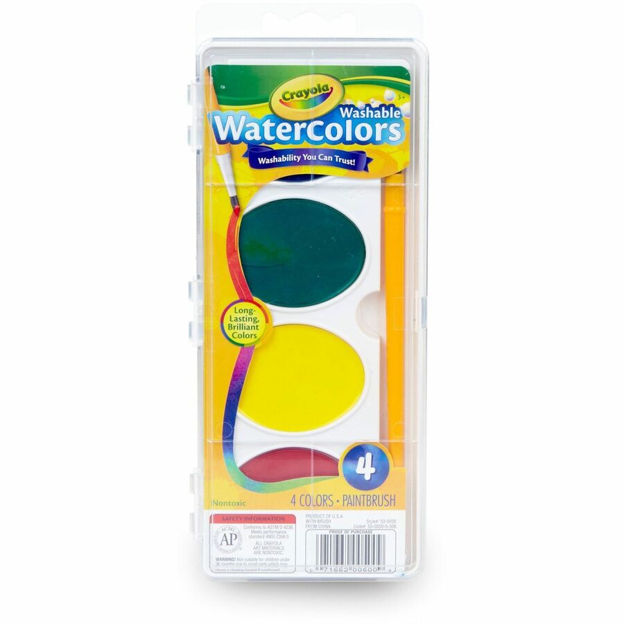 Crayola Washable Watercolors Set - 4.50 oz - 4 / Set - Assorted