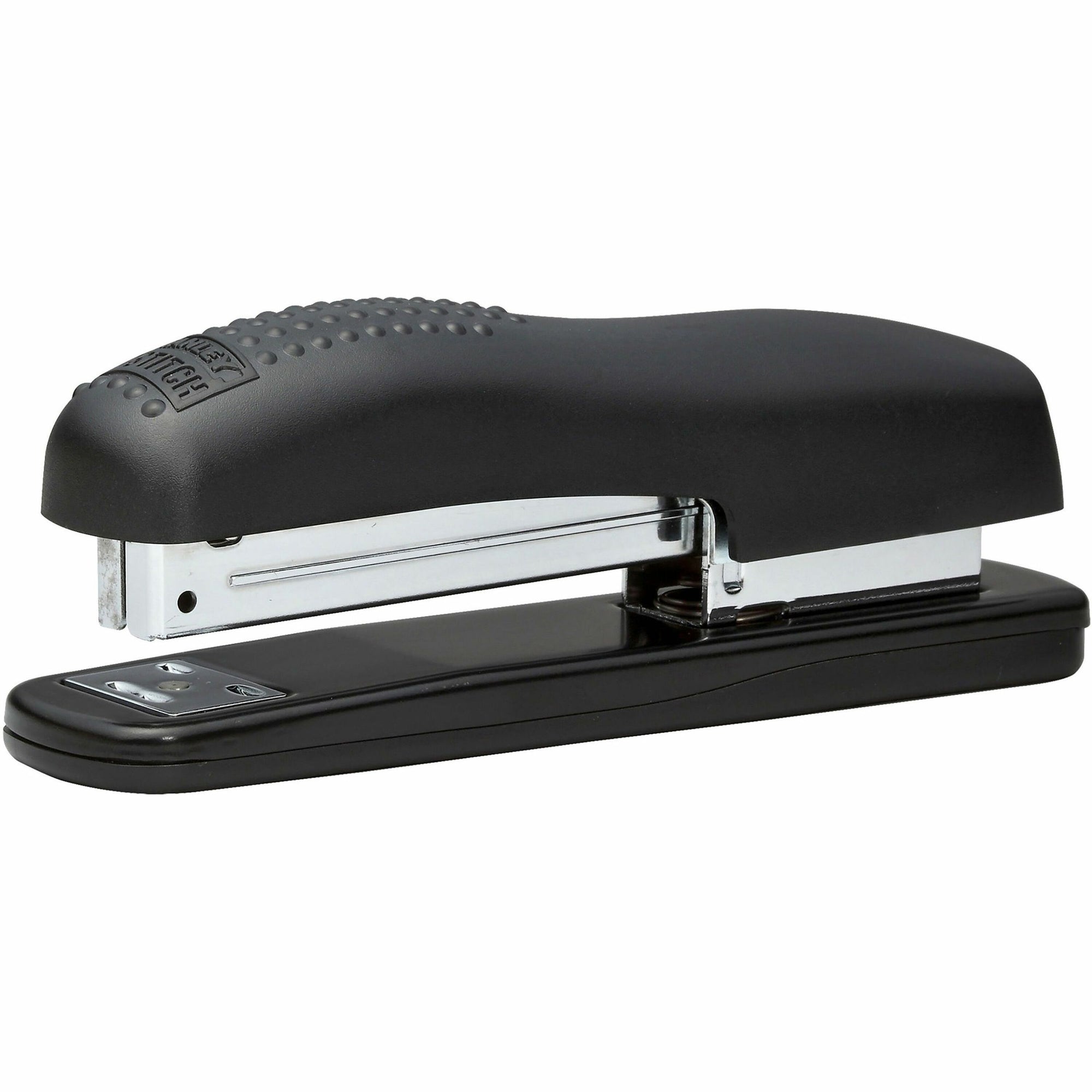 Ergonomic Desktop Stapler, 20-Sheet Capacity, Black