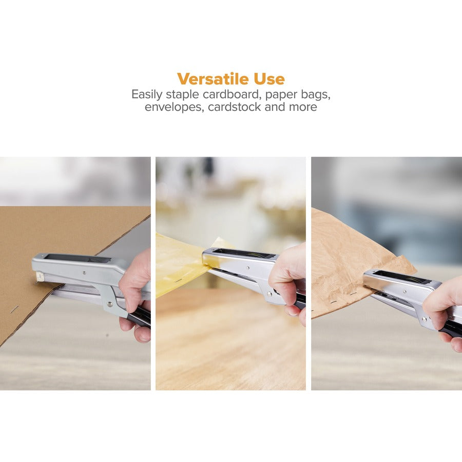 Bostitch Plier Stapler - 20 Sheets Capacity - 210 Staple Capacity - Full Strip - 1/4" Staple Size - 1 Each - Chrome