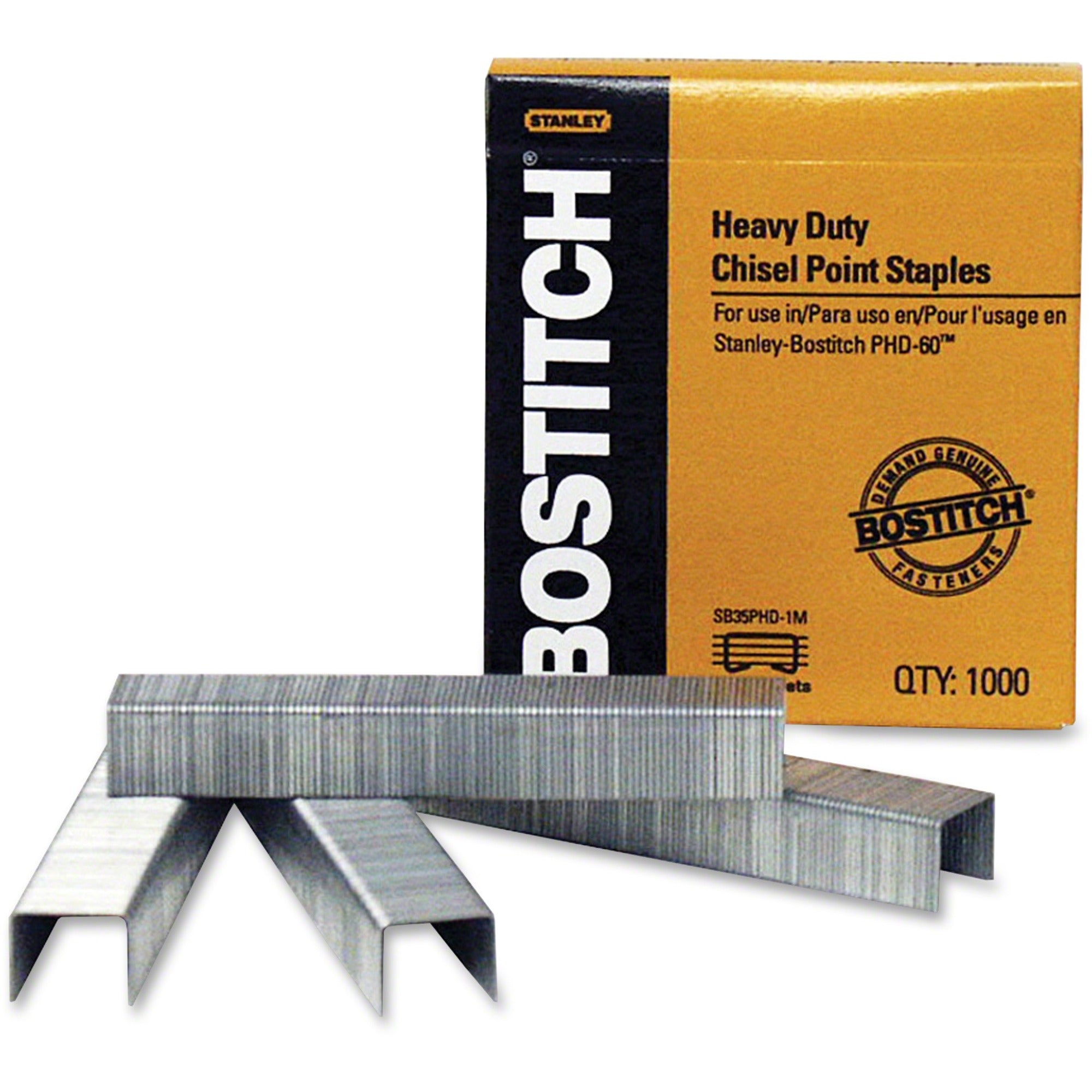 Heavy-Duty Premium Staples, 0.41" Leg, 0.5" Crown, Carbon Steel, 1,000/Box