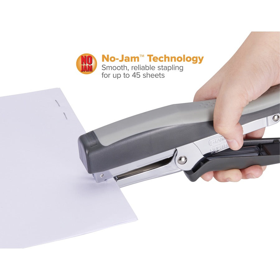 Standard Plier Stapler, 20-Sheet Capacity, 0.25" Staples, 2.5" Throat, Black/Gray