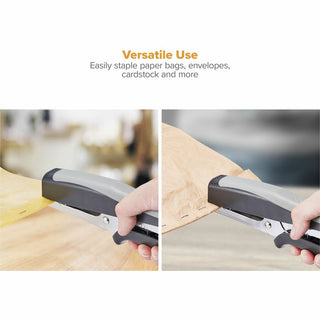 Standard Plier Stapler, 20-Sheet Capacity, 0.25" Staples, 2.5" Throat, Black/Gray