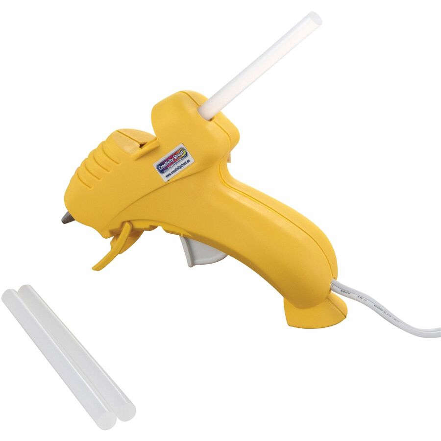 Creativity Street Trigger Style Mini Glue Gun - Light Duty - 220degF (104.4degC) - Yellow, Clear - 4