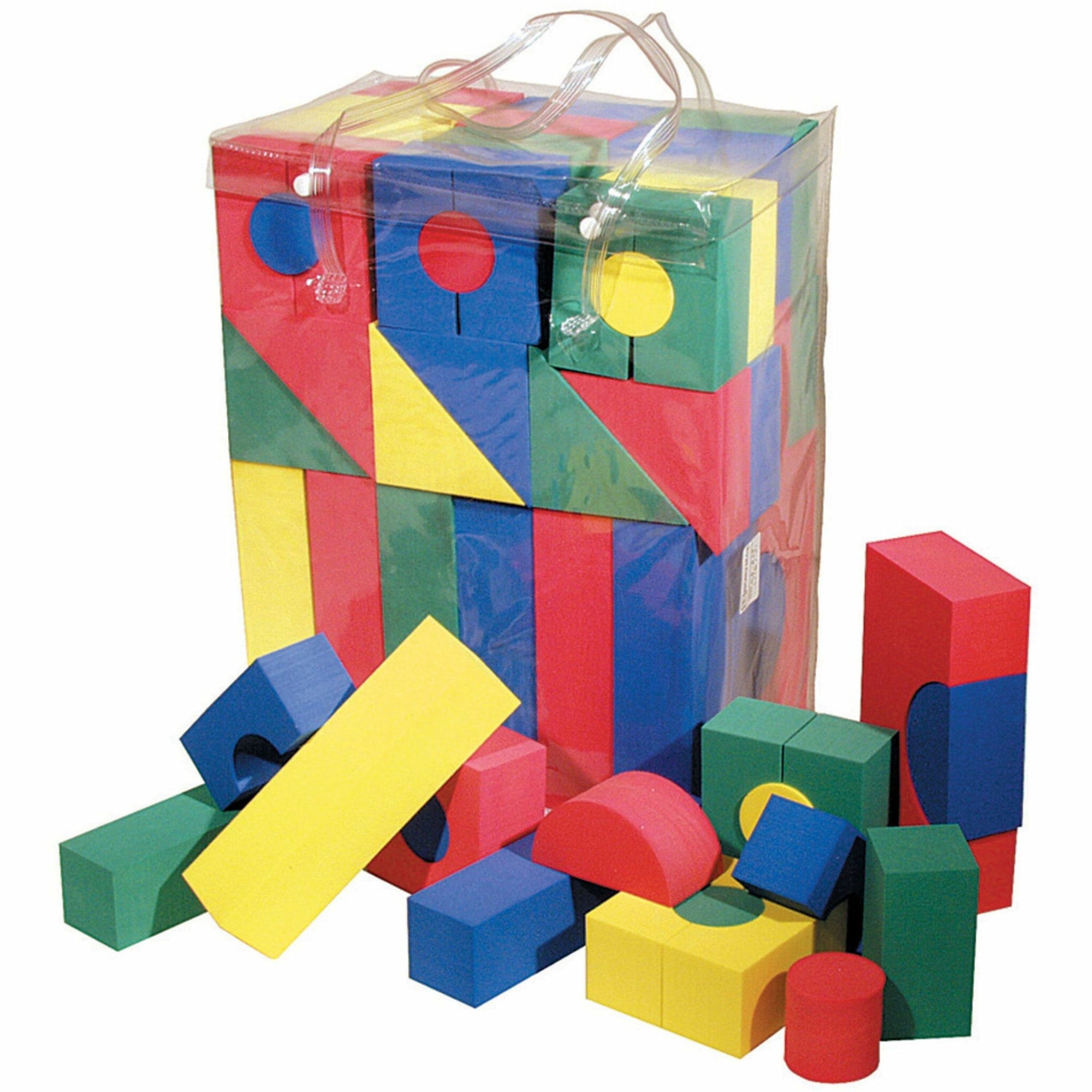 Blocks, High-Density Foam, Assorted Colors, 68/Pack