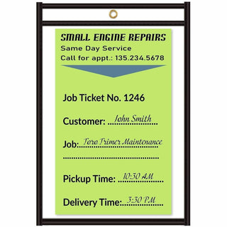 C-Line Shop Ticket Holders, Stitched - Both Sides Clear, 4 x 6, 25/BX, 46046