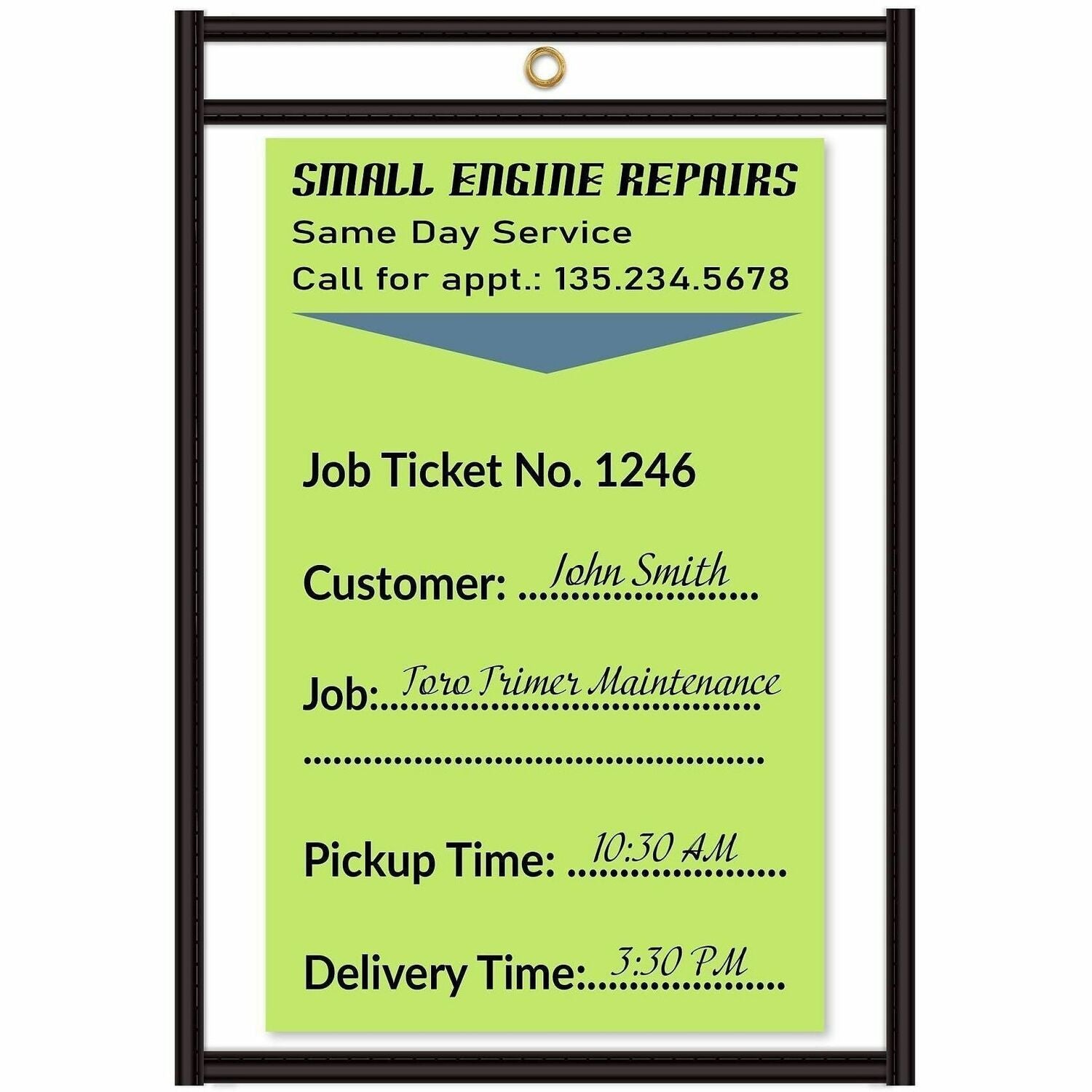 C-Line Shop Ticket Holders, Stitched - Both Sides Clear, 4 x 6, 25/BX, 46046