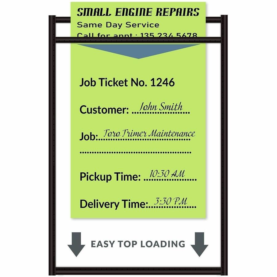 C-Line Shop Ticket Holders, Stitched - Both Sides Clear, 4 x 6, 25/BX, 46046