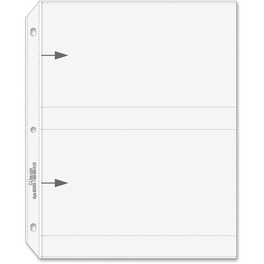 C-Line Ring Binder Photo Storage Pages - 4 Capacity - 4" Width x 6" Length - 3-ring Binding - 