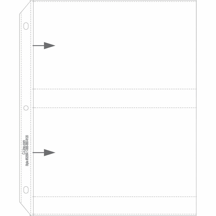 C-Line Ring Binder Photo Storage Pages - 4 Capacity - 4" Width x 6" Length - 3-ring Binding - 