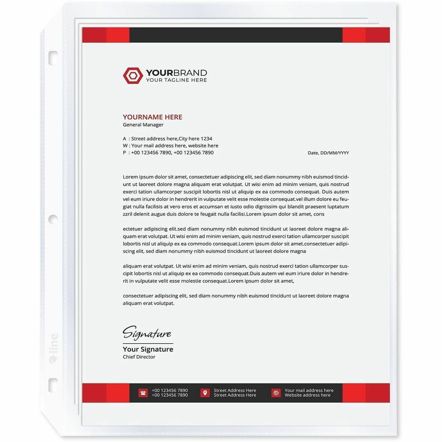 High Capacity Polypropylene Sheet Protectors, Clear, 50", 11 x 8.5, 25/BX