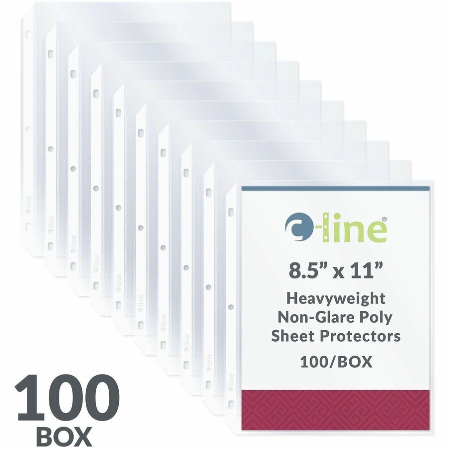 Heavyweight Polypropylene Sheet Protectors, Non-Glare, 2", 11 x 8.5, 100/Box