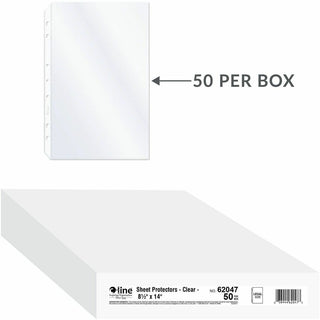 Heavyweight Poly Sheet Protectors, Clear, 2", 14 x 8.5, 50/Box