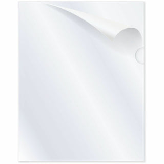 Poly Project Folders, Letter Size, Clear, 25/Box