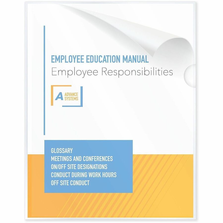 Poly Project Folders, Letter Size, Clear, 25/Box