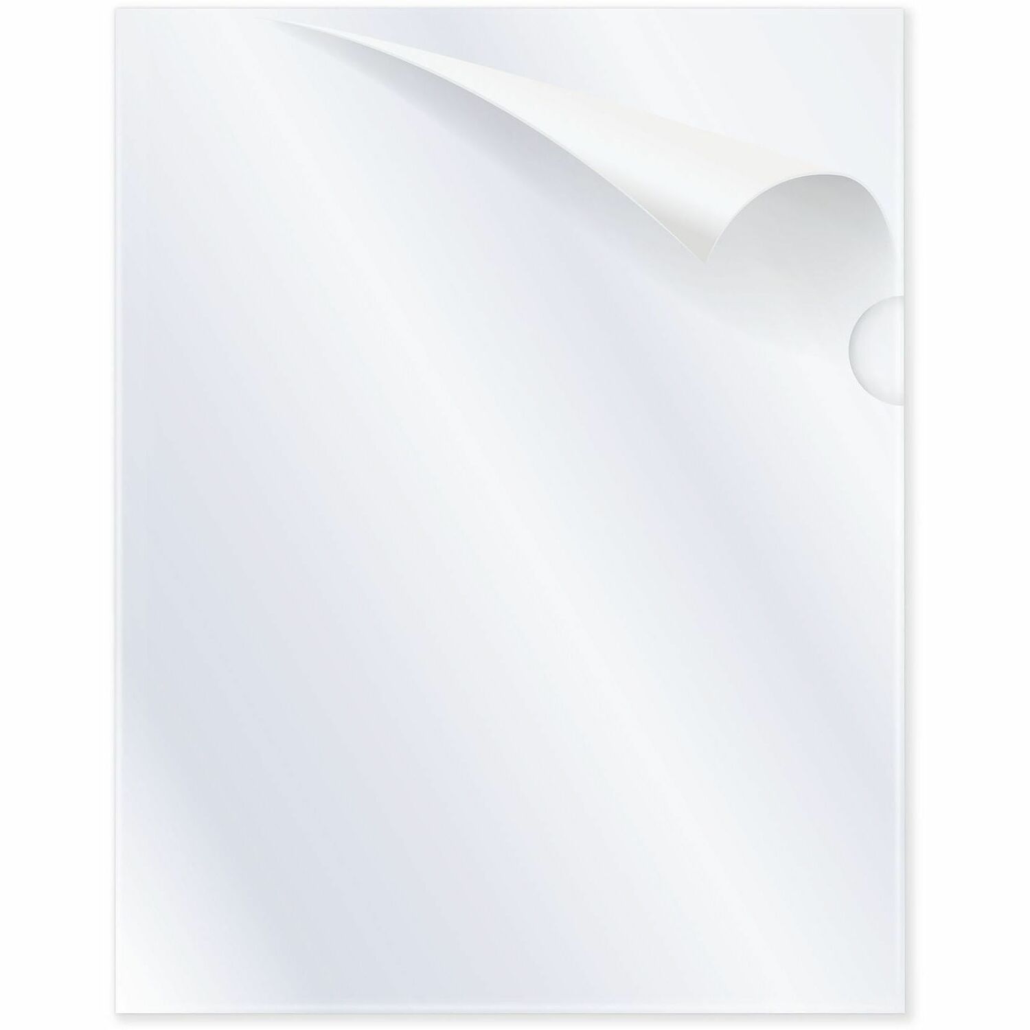 Antimicrobial Protected Poly Project Folders, Letter Size, Clear, 25/Box
