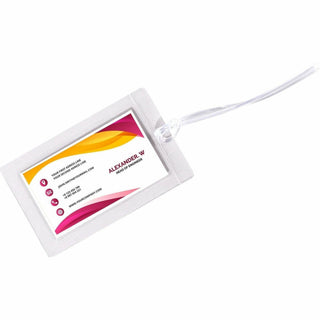 C-Line Super Heavyweight Cleer Adheer Luggage Tag with Straps - Clear, 4-9/16 x 2-13/16, 10/PK, 65107