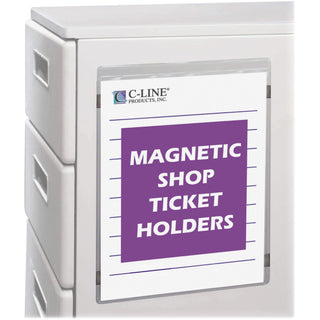 Magnetic Shop Ticket Holders, Super Heavyweight, 50 Sheets, 9 x 12, 15/Box