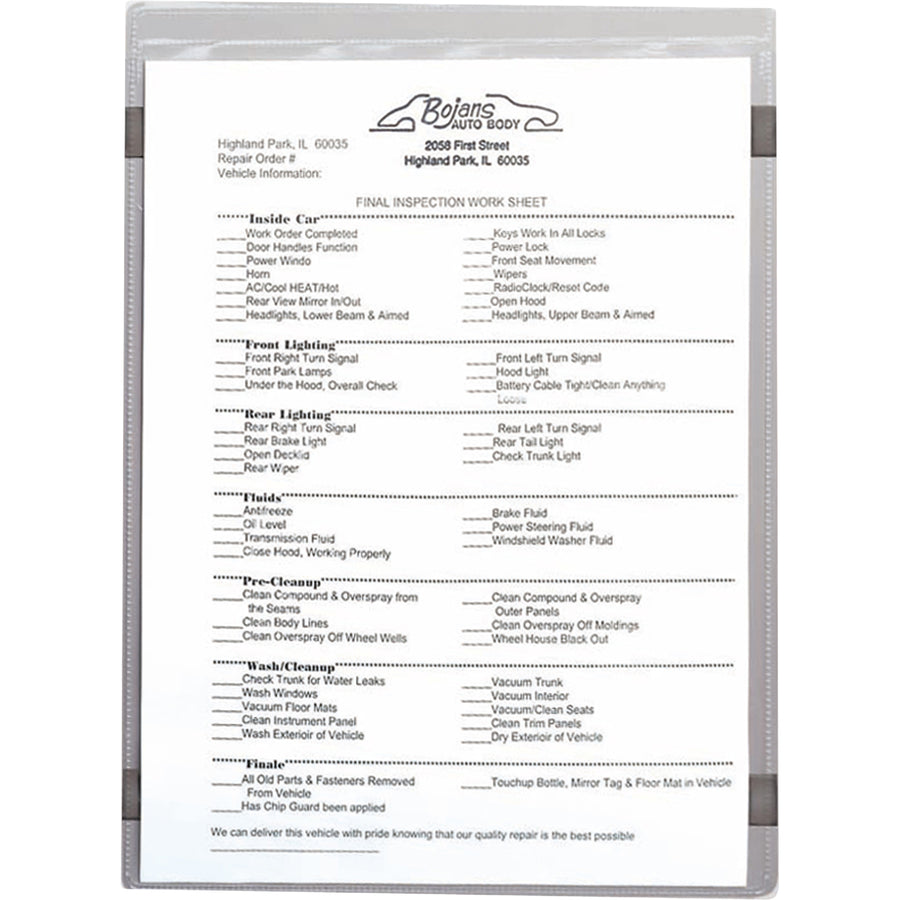 Magnetic Shop Ticket Holders, Super Heavyweight, 50 Sheets, 9 x 12, 15/Box