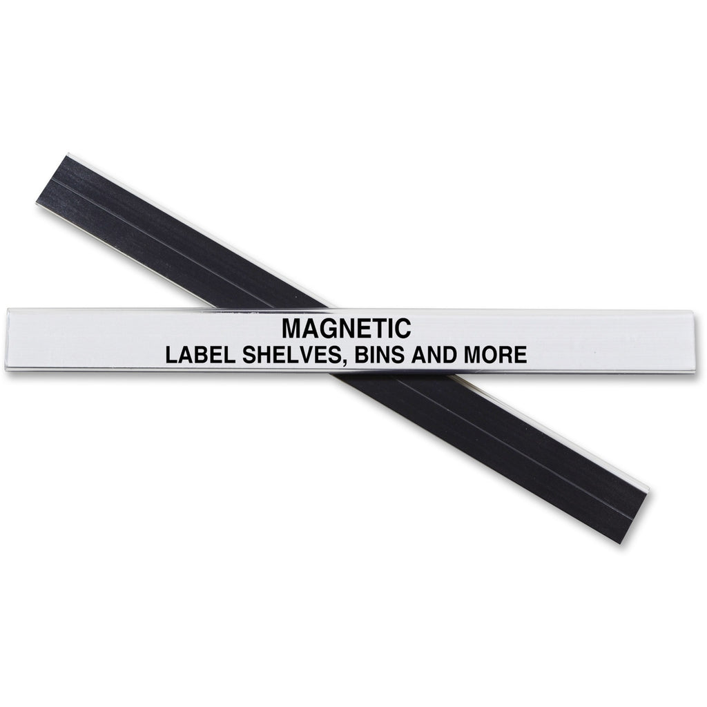 HOL-DEX Magnetic Shelf/Bin Label Holders, Side Load, 0.5 x 6, Clear, 10/Box