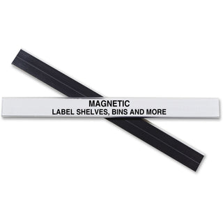 HOL-DEX Magnetic Shelf/Bin Label Holders, Side Load, 0.5 x 6, Clear, 10/Box