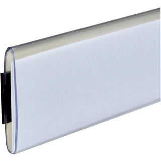 HOL-DEX Magnetic Shelf/Bin Label Holders, Side Load, 1 x 6, Clear, 10/Box