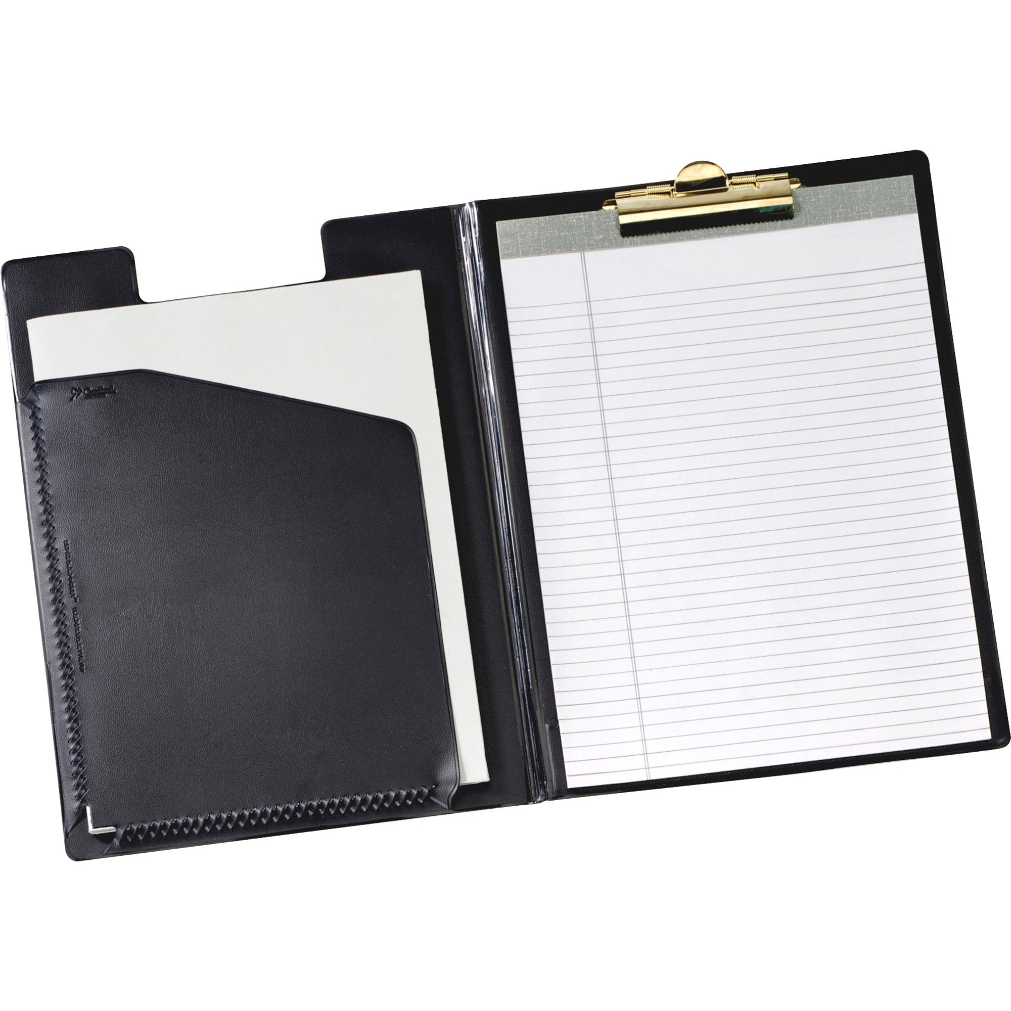 cardinal-252-610-letter-pad-folio-8-1-2-x-11-100-sheet-capacity-1-inside-front-pockets-vinyl-polyvinyl-chloride-pvc-black-1-each_crd252610 - 1