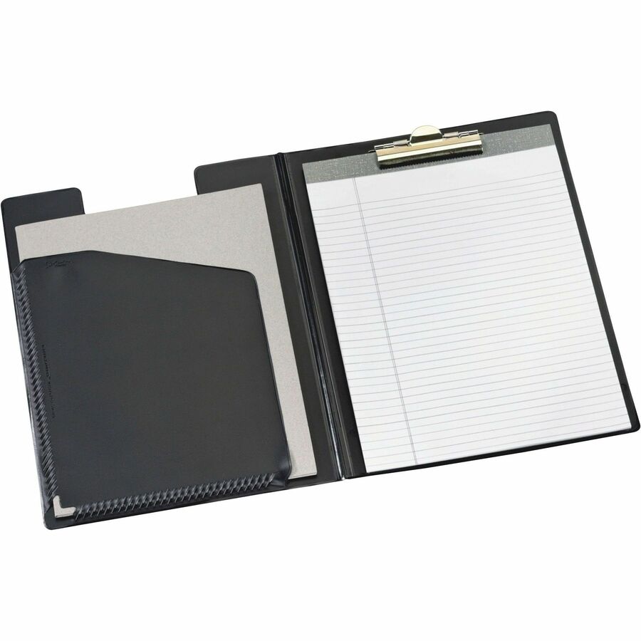 cardinal-252-610-letter-pad-folio-8-1-2-x-11-100-sheet-capacity-1-inside-front-pockets-vinyl-polyvinyl-chloride-pvc-black-1-each_crd252610 - 5