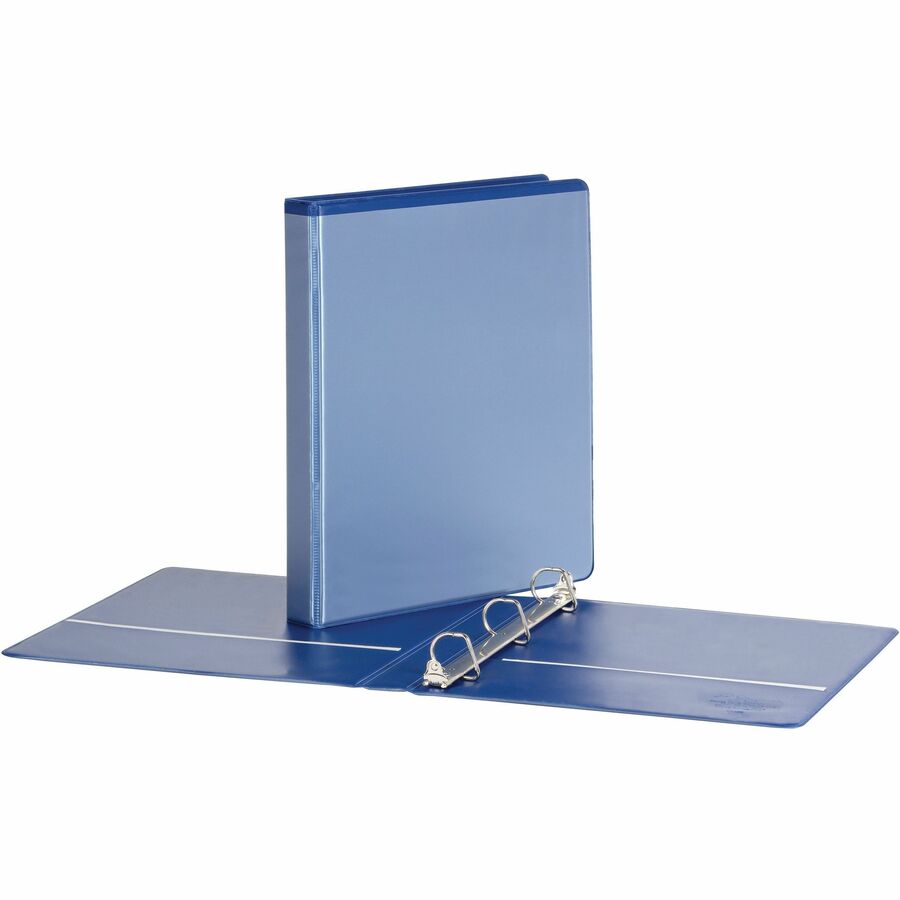 cardinal-xtralife-clearvue-locking-slant-d-binders-1-binder-capacity-letter-8-1-2-x-11-sheet-size-270-sheet-capacity-1-spine-width-3-x-d-ring-fasteners-2-inside-front-&-back-pockets-polyolefin-blue-1440-oz-non-stick-lo_crd26302 - 4