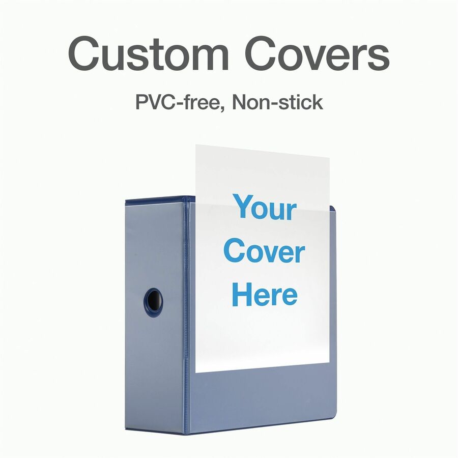 Cardinal Xtralife ClearVue Locking Slant-D Binders - 5" Binder Capacity - Letter - 8 1/2" x 11" Sheet Size - 1100 Sheet Capacity - 4 3/8" Spine Width - 3 x D-Ring Fastener(s) - 2 Inside Front & Back Pocket(s) - Polyolefin - Blue - 2.25 lb - Non-stick
