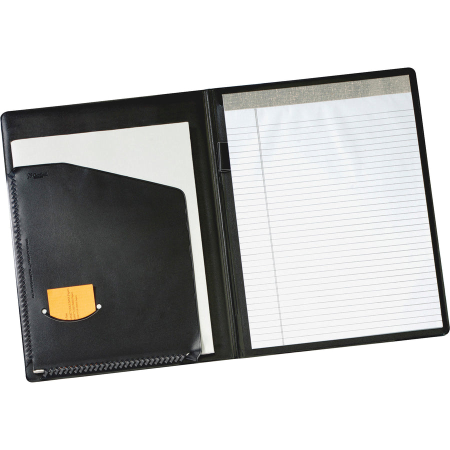 cardinal-397-610-letter-pad-folio-9-1-2-x-12-1-2-100-sheet-capacity-1-inside-front-pockets-vinyl-polyvinyl-chloride-pvc-black-1-each_crd397610 - 3