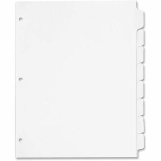 Cardinal Write 'N Erase Mylar Tab Dividers - 8 x Divider(s) - Write-on Tab(s) - 8 Tab(s)/Set - 9" Divider Width x 11" Divider Length - Letter - 8.50" Width x 11" Length - White Divider - White Mylar Tab(s) - Reinforced Tab, Reinforced Hole, Erasable - 