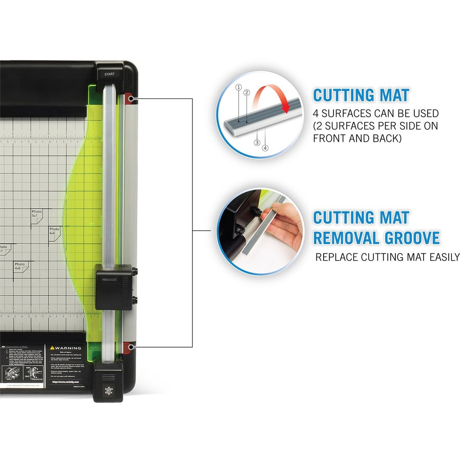 carl-heavy-duty-metal-base-12-paper-trimmer-1-x-bladescuts-36sheet-12-cutting-length-straight-perforated-cutting-08-height-x-14-width-metal-base-acrylonitrile-butadiene-styrene-abs-acrylic-gray_cui12210 - 7