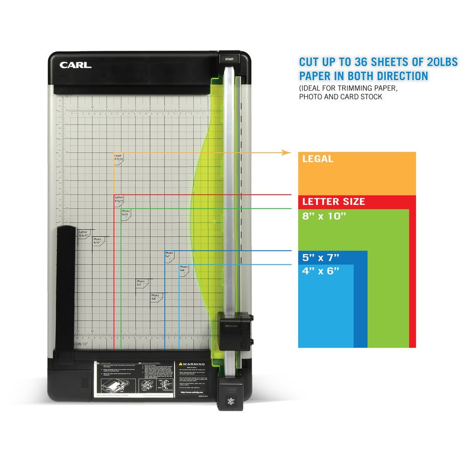 carl-heavy-duty-metal-base-18-paper-trimmer-1-x-bladescuts-36sheet-18-cutting-length-straight-perforated-cutting-08-height-x-14-width-metal-base-acrylonitrile-butadiene-styrene-abs-acrylic-gray_cui12238 - 5