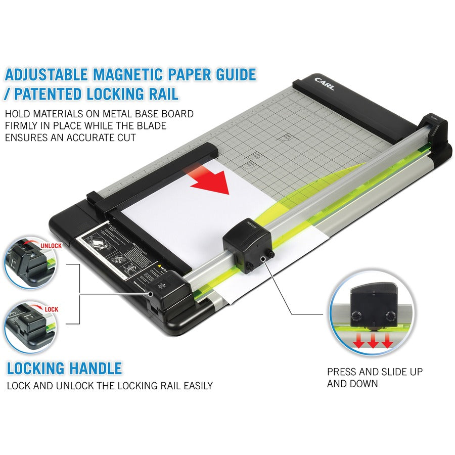 carl-heavy-duty-metal-base-18-paper-trimmer-1-x-bladescuts-36sheet-18-cutting-length-straight-perforated-cutting-08-height-x-14-width-metal-base-acrylonitrile-butadiene-styrene-abs-acrylic-gray_cui12238 - 6