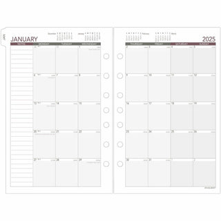 At-A-Glance 2024 Weekly Planner Refill, Loose-Leaf, Desk Size, 5 1/2" x 8 1/2" - Business - Julian Dates - Weekly - 1 Year - January 2024 - December 2024 - 8:00 AM to 5:00 PM - Hourly, Monday - Friday - 1 Week Double Page Layout - 5 1/2" x 8 1/2" She - 3