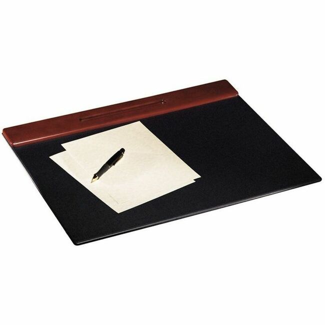 Rolodex Wood Tones Desk Pads - Rectangular - 24" Width x 19" Depth - Felt - Wood - Mahogany - 
