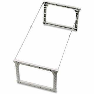 Plastic Snap-Together Hanging Folder Frame, Legal/Letter Size, 18" to 27" Long, White/Silver Accents, 4/Box