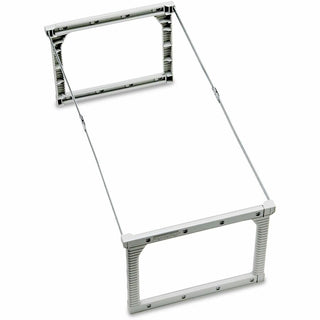 Plastic Snap-Together Hanging Folder Frame, Legal/Letter Size, 18" to 27" Long, White/Silver Accents, 4/Box