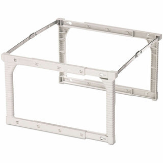 Plastic Snap-Together Hanging Folder Frame, Legal/Letter Size, 18" to 27" Long, White/Silver Accents, 4/Box