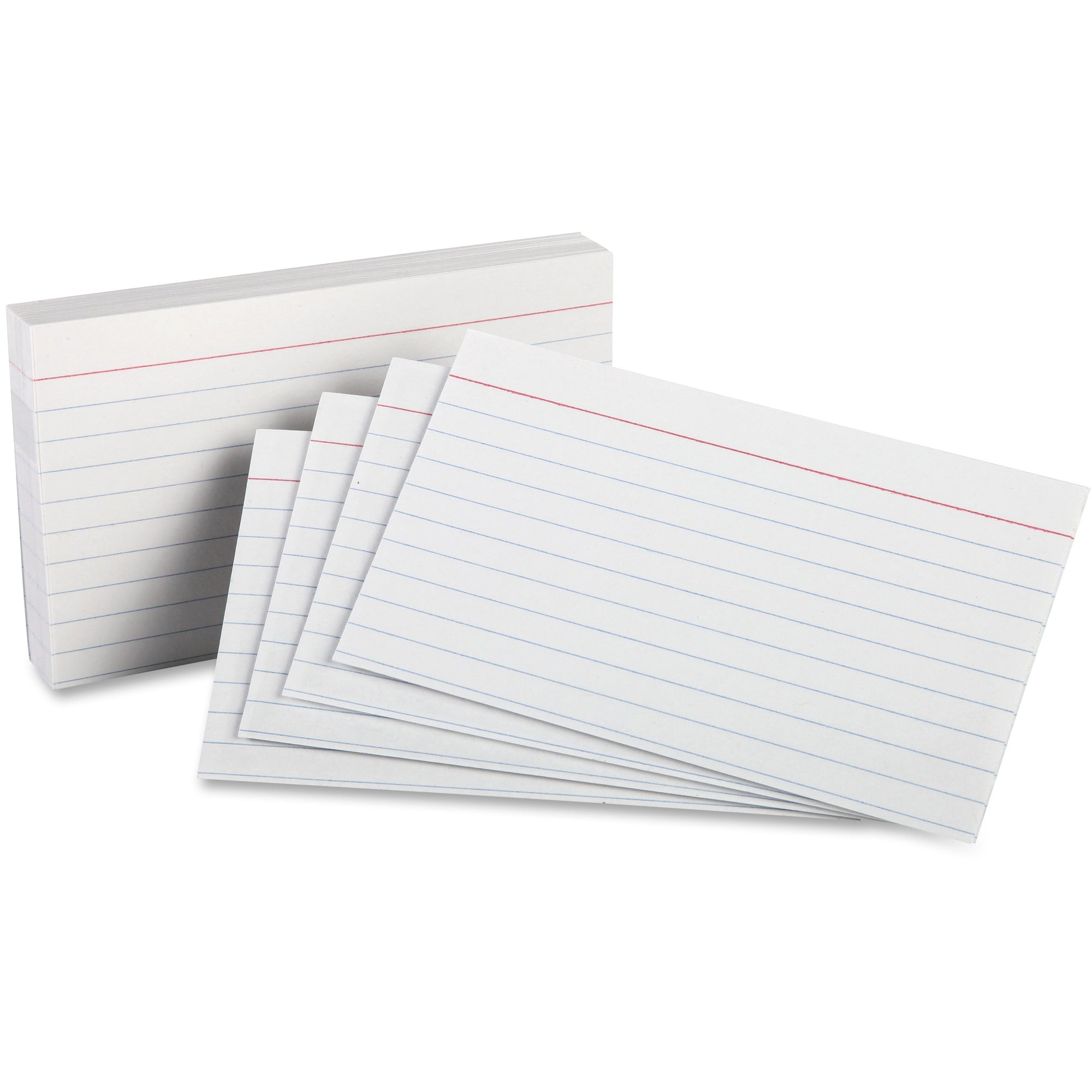 Ruled Index Cards, 3 x 5, White, 100/Pack