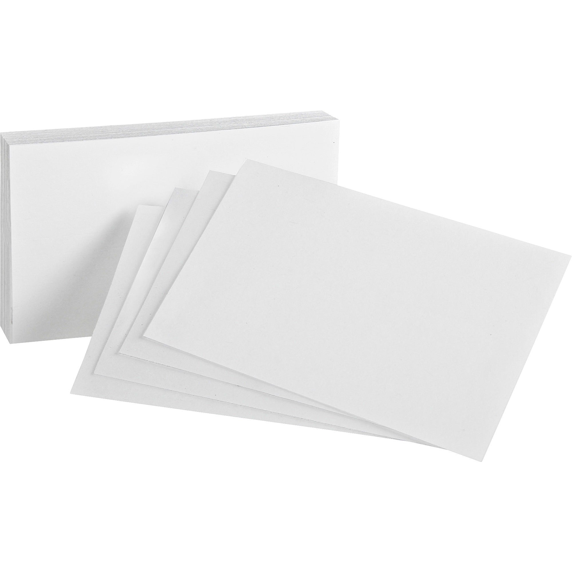 Unruled Index Cards, 4 x 6, White, 100/Pack