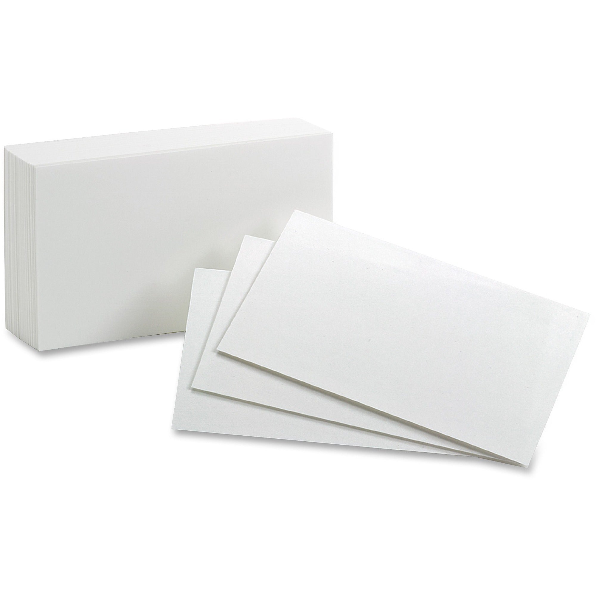 Unruled Index Cards, 5 x 8, White, 100/Pack