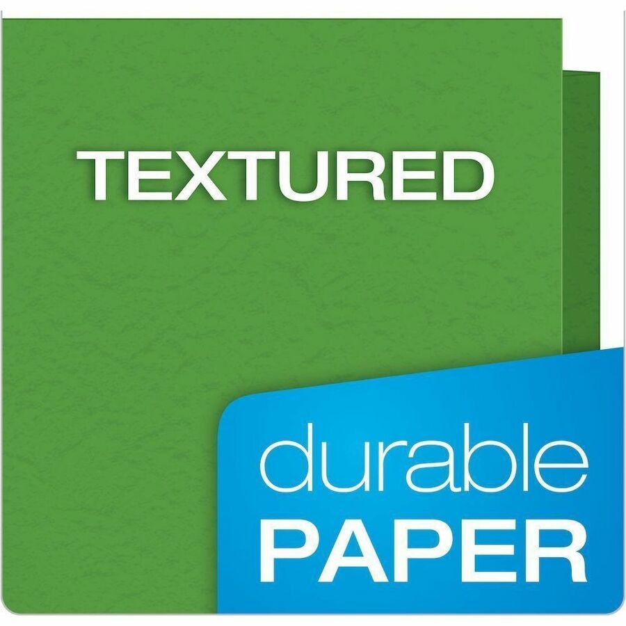 Twin-Pocket Folders with 3 Fasteners, 0.5" Capacity, 11 x 8.5, Green, 25/Box