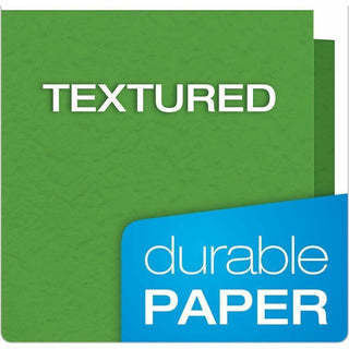 Twin-Pocket Folders with 3 Fasteners, 0.5" Capacity, 11 x 8.5, Green, 25/Box